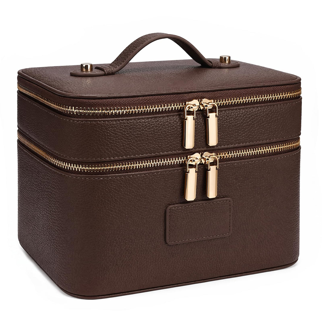 Kosmetiktasche,Kosmetiktasche Damen,Kosmetiktasche Mit Grossem Fassungsvermögen und Zwei Ebenen,Reis