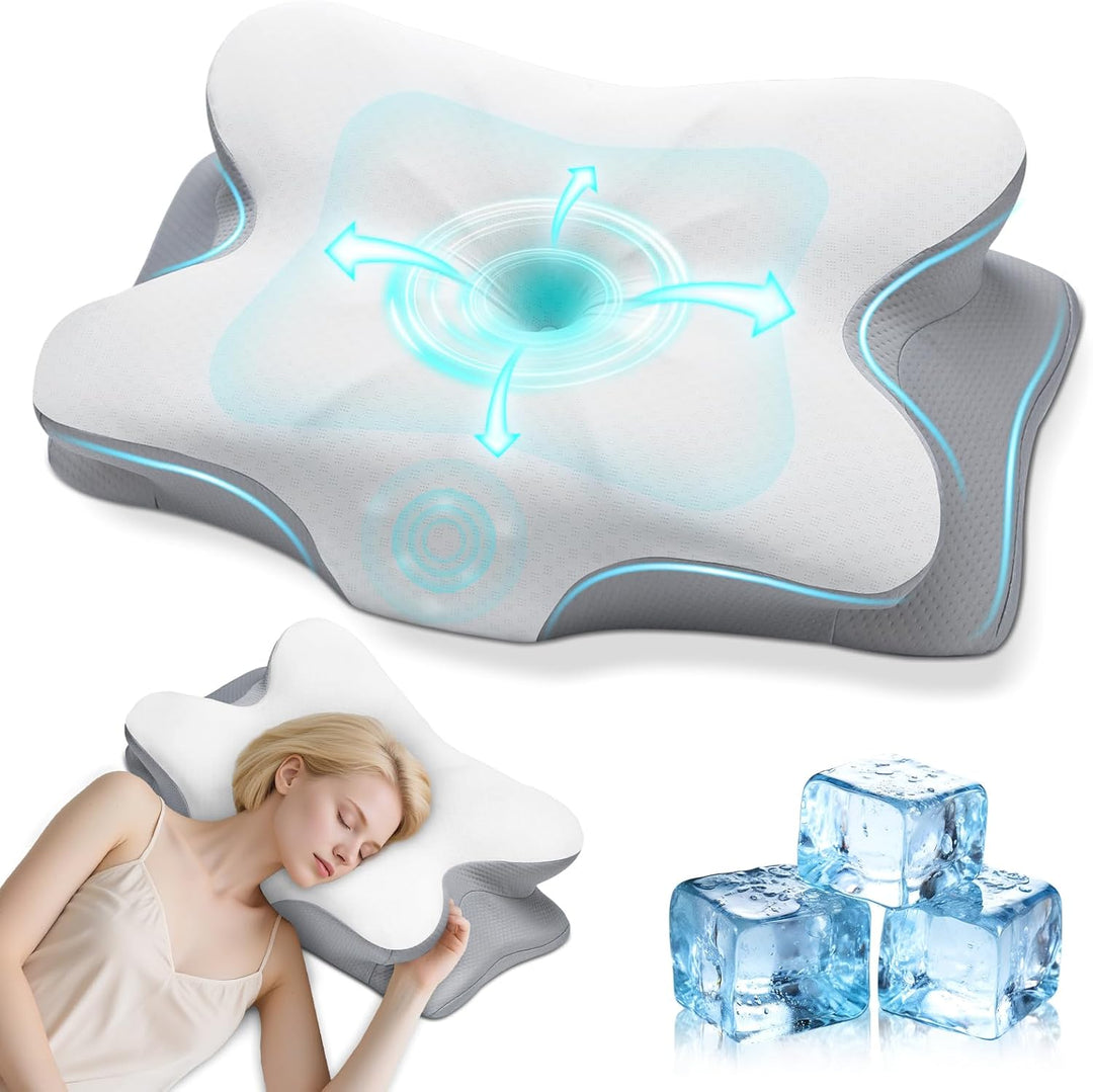 Nackenkissen Kopfkissen - Memory Foam Kissen - Stabile Nackenstütze Schlafkissen Pillows for Sleepin
