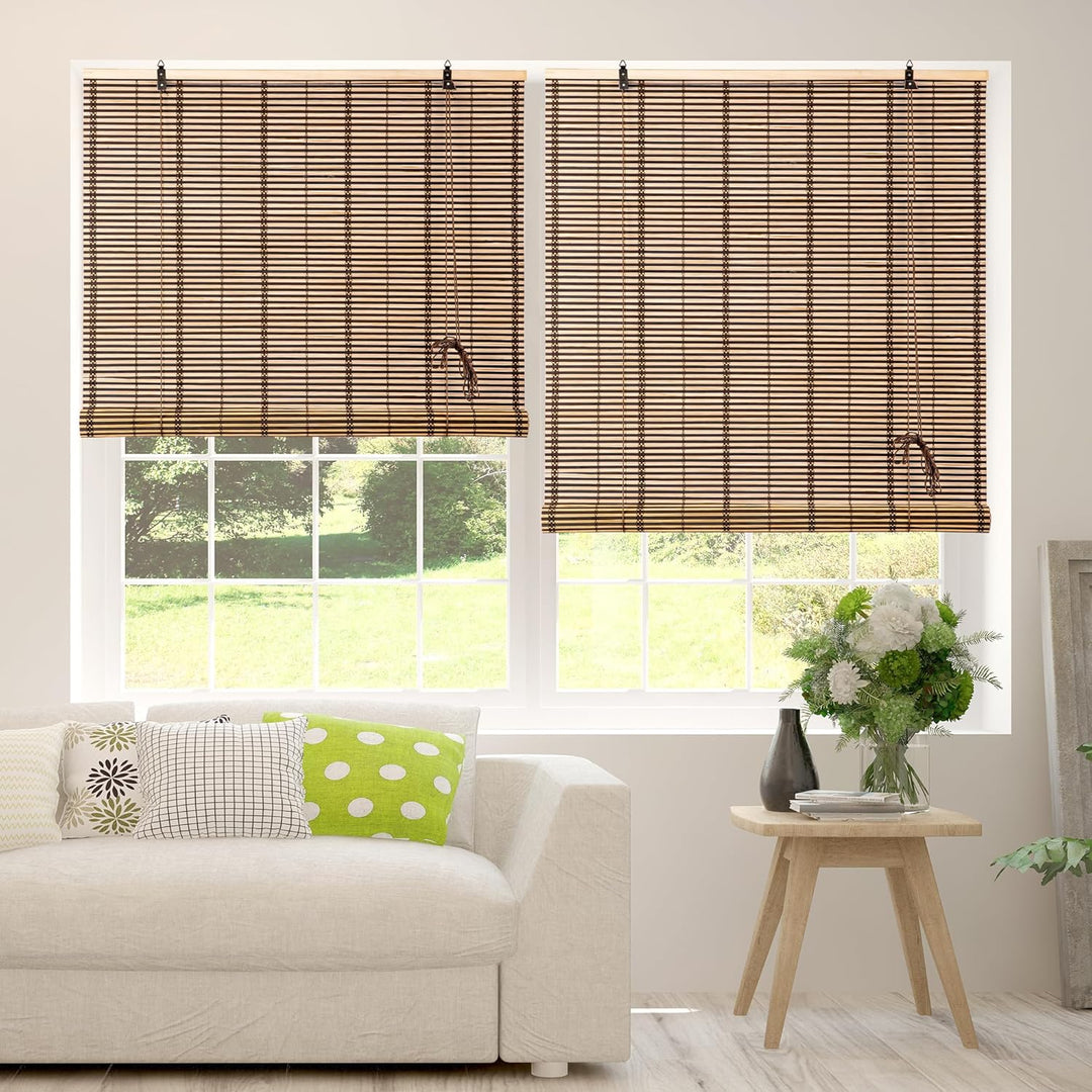 Cy.curtain bright Bambusrollo Bambus Rollo Sonnenschutz und Sichtschutz Rollo,für Fenster und Braun