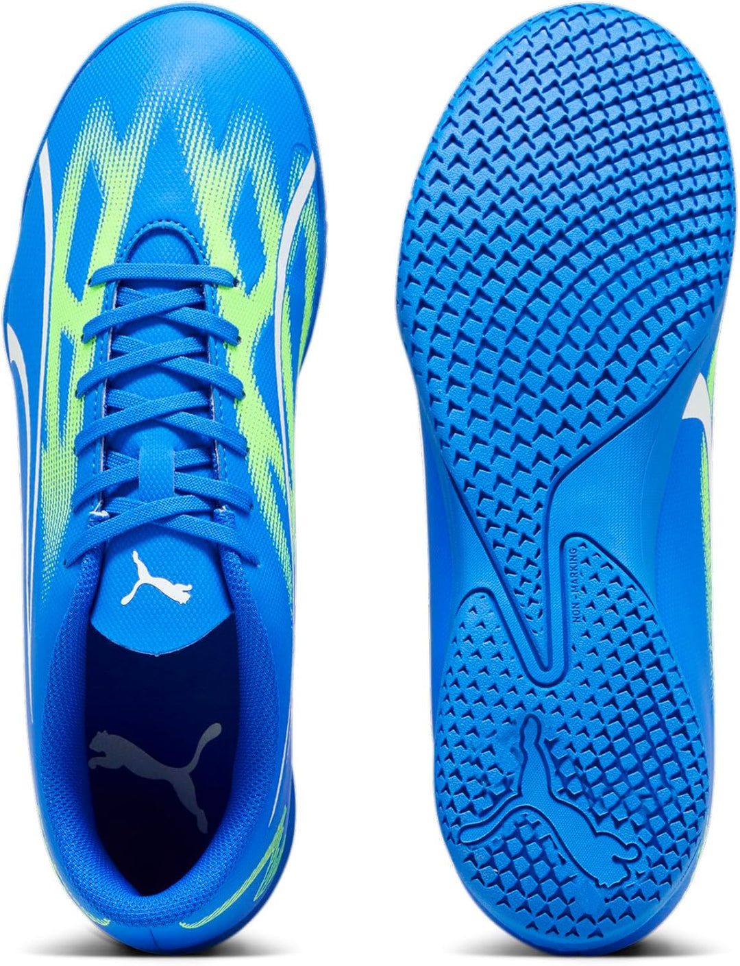 PUMA Herren Ultra Play It Fussballschuh 43 EU Ultra Blue Puma White Pro Grün, 43 EU Ultra Blue Puma
