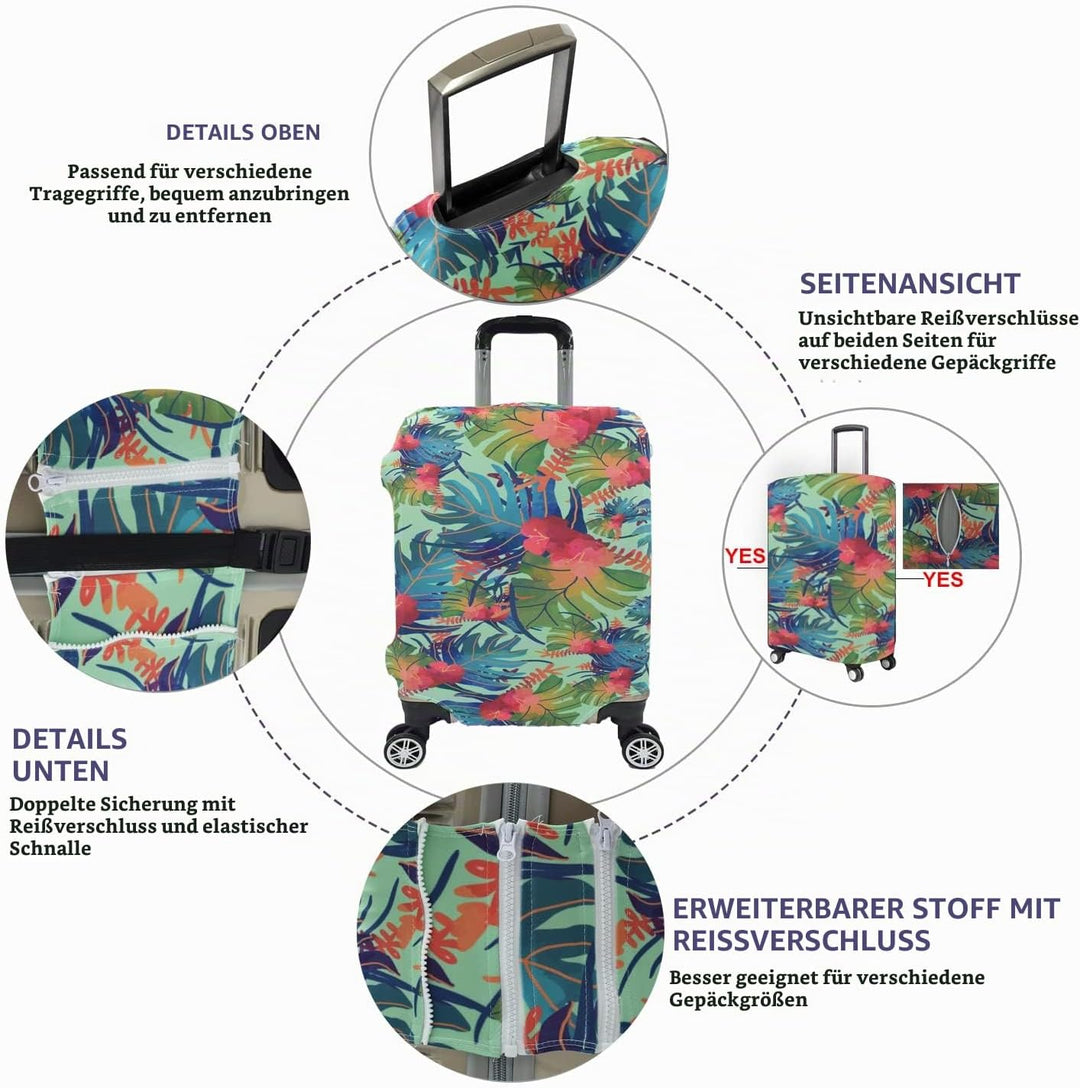 Reise Gepäck Abdeckung, Koffer Protector Tasche passt 19-20 Zoll Gepäck Colorfulmaple Multicolor S: