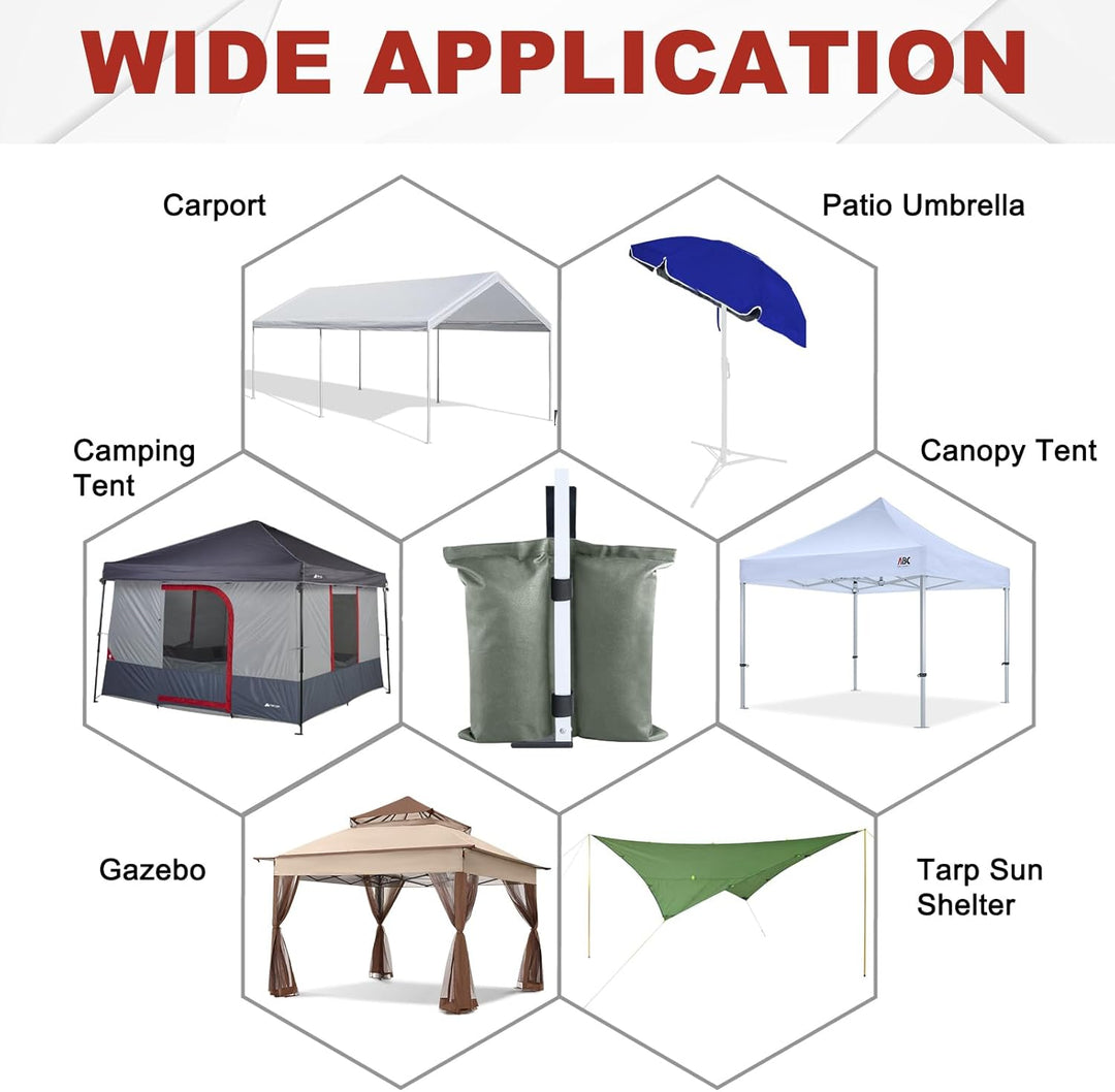 ABCCANOPY Baldachin-Gewichte 50,8 kg Pavillon-Zelt-Sandsäcke, 4 Stück (grau) sandbeutel Grau Medium,