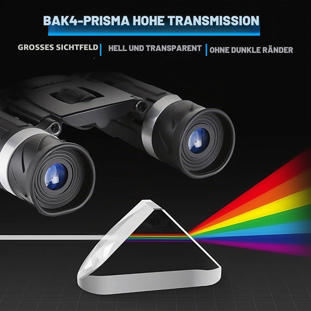 10x25 Kompaktes Fernglas,Faltbares Ferngla,Fernglas für Erwachsene und Kinder,Grosses Okular Einfach