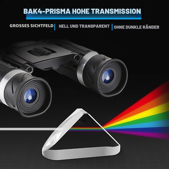 10x25 Kompaktes Fernglas,Faltbares Ferngla,Fernglas für Erwachsene und Kinder,Grosses Okular Einfach
