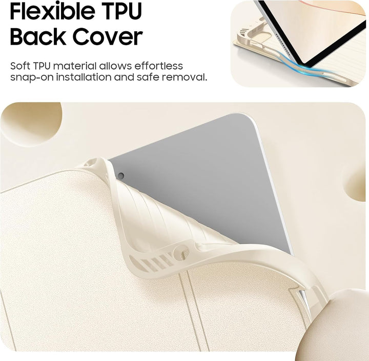 Fintie Tastatur Hülle für iPad Air 11 Zoll M2, iPad Air 6/5/4 (2024/2022/2020) 10,9 Zoll, TPU Rücksc