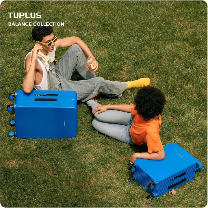 TUPLUS Koffer Trolley ABS Rollkoffer mit 4 Rollen Reisekoffer Handgepäck Hartschalenkoffer mit TSA S