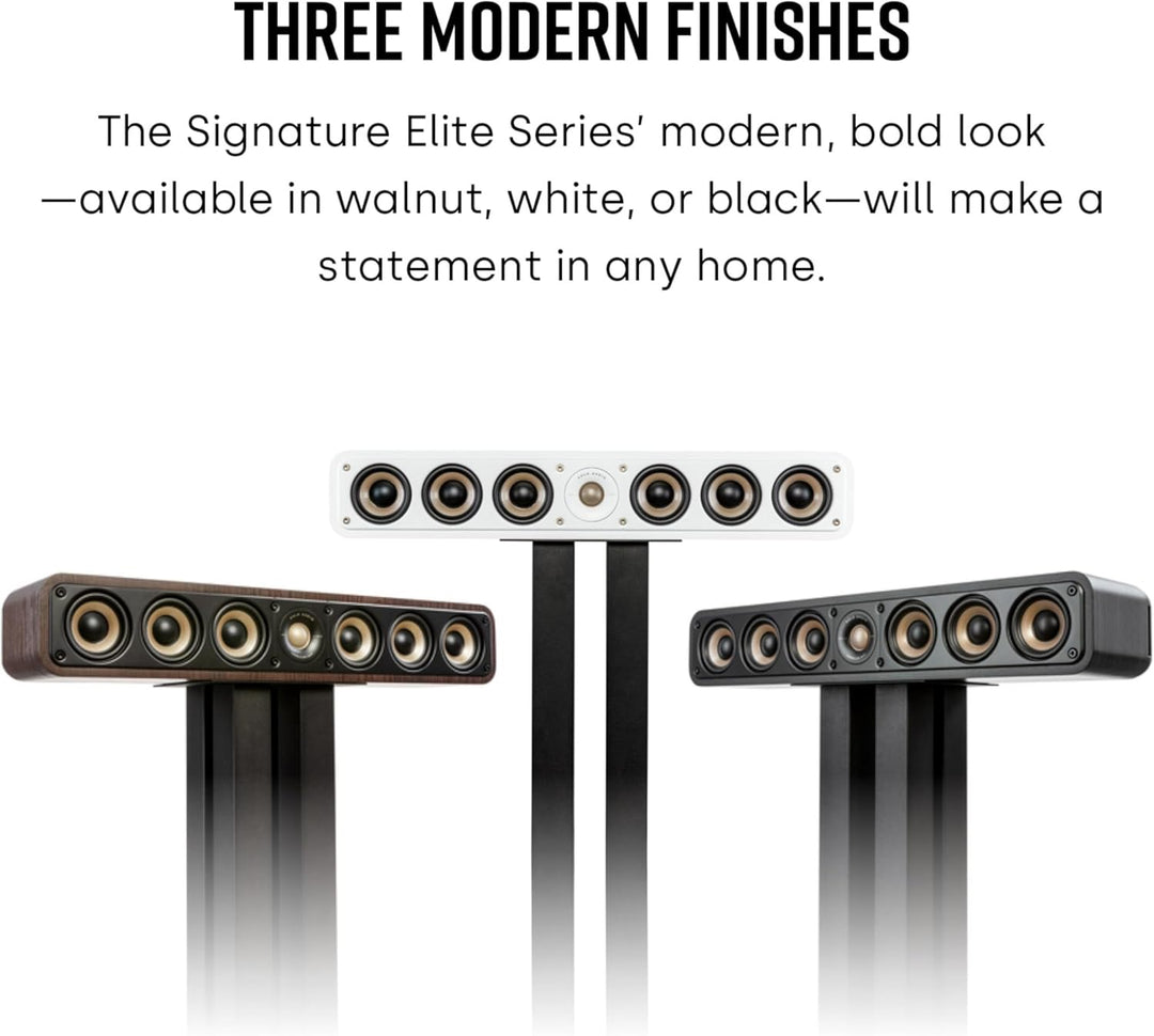 Polk Audio Signature Elite ES35 Centerlautsprecher, schlanker, hochauflösender Center Lautsprecher,
