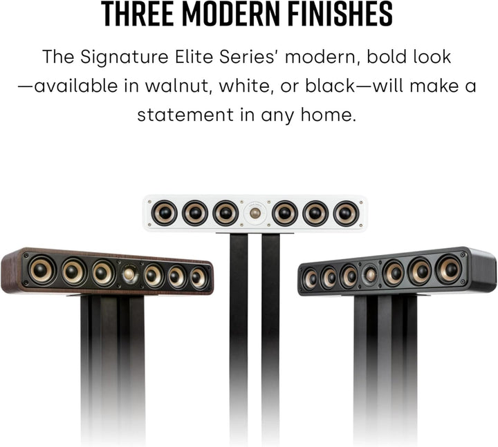 Polk Audio Signature Elite ES35 Centerlautsprecher, schlanker, hochauflösender Center Lautsprecher,
