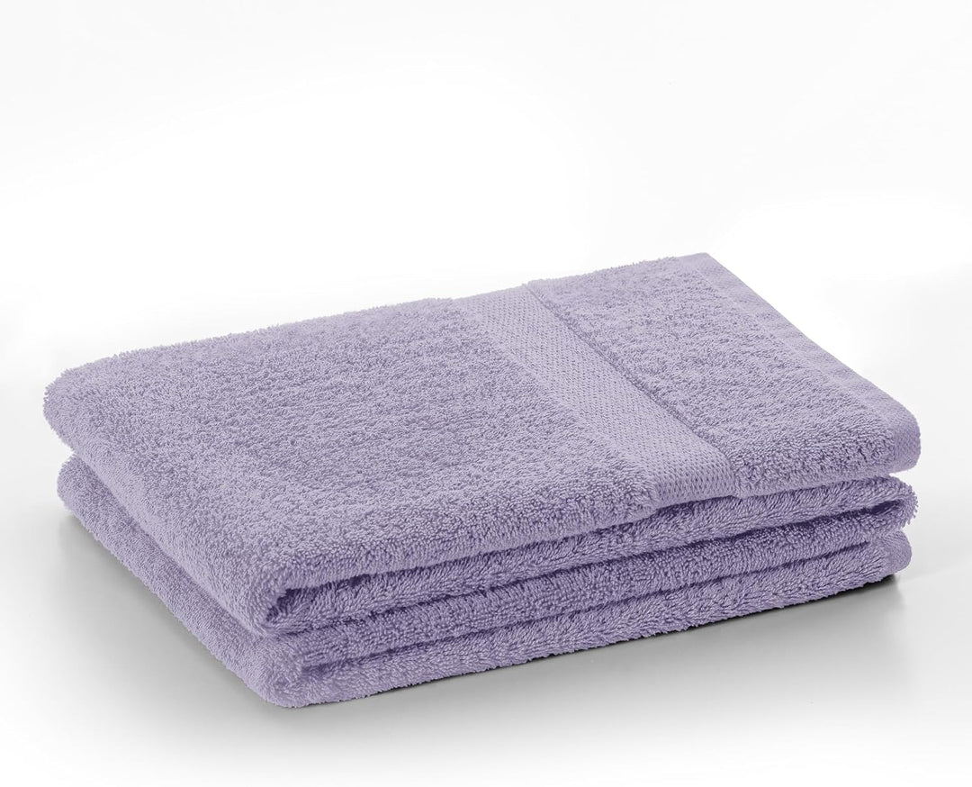 DecoKing 4er Set Baumwolle Qualität 525g/m² 2 Handtücher 50x100 cm und 2 Badetücher 70x140 cm lila s