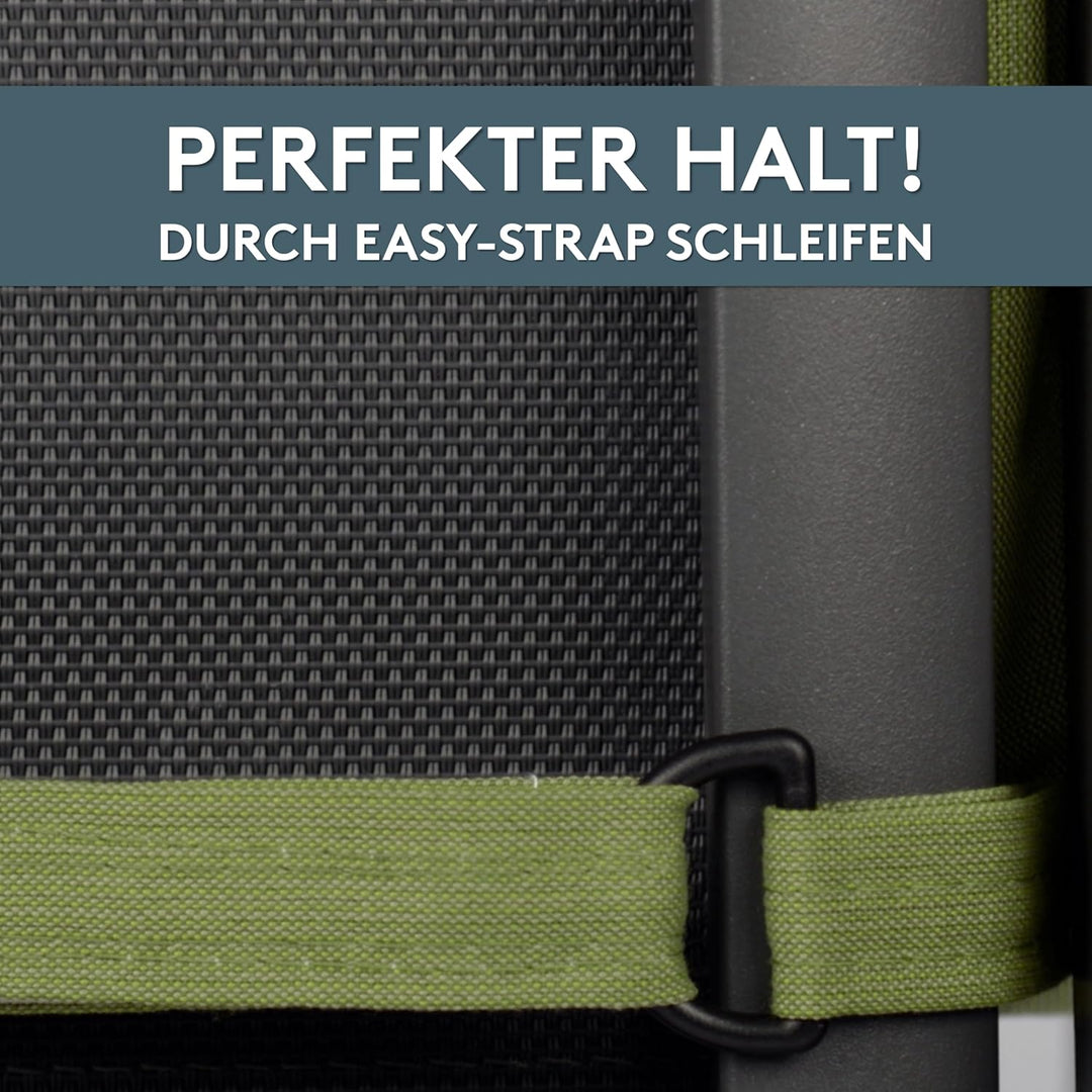 LILENO HOME Gartenstuhl Auflagen als [2er Set - Hochlehner] in Grün - Bequeme Liegen als Sitzauflage