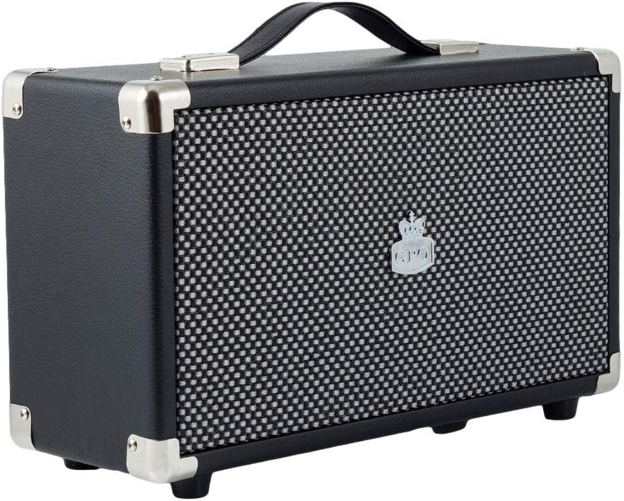 GPO Westwood Retro 25 Watt Lautsprecher mit Subwoofer, Cinch-Eingang, Bluetooth mit Retro-Gitter und