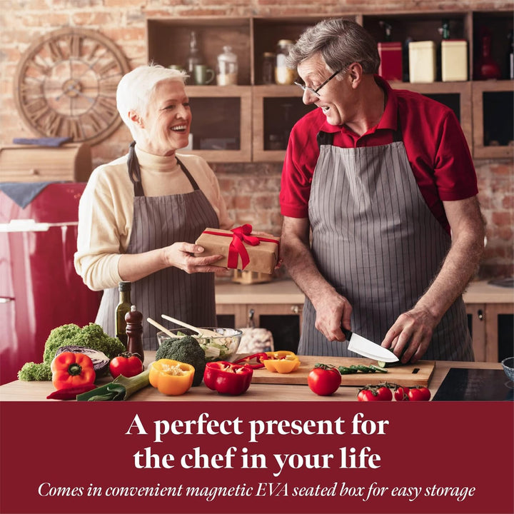 GOURMEO Brotmesser mit edlem Echtholzgriff - Rostfreier Edelstahl mit Wellenschliff - Klingenlänge: