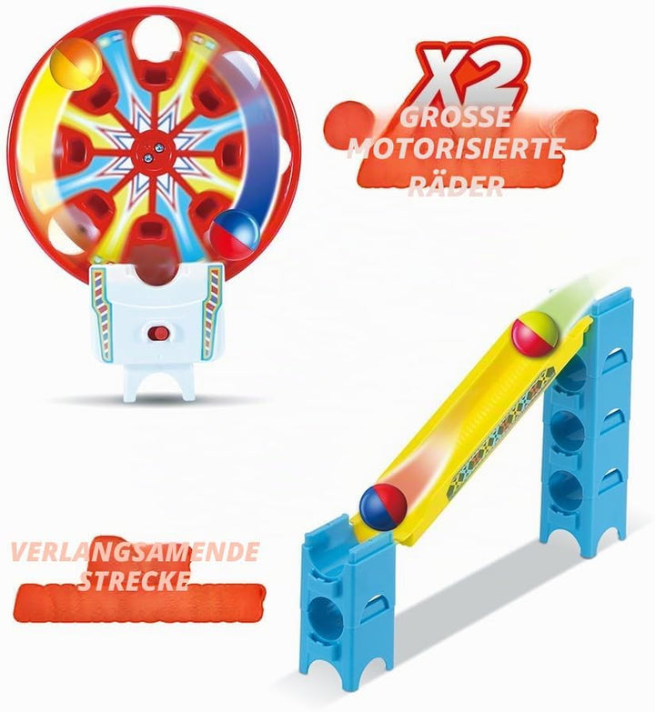 VTech Marble Rush - Adventure Park Challenge L300 E – Interaktive Murmelbahn mit spannenden Bahnelem