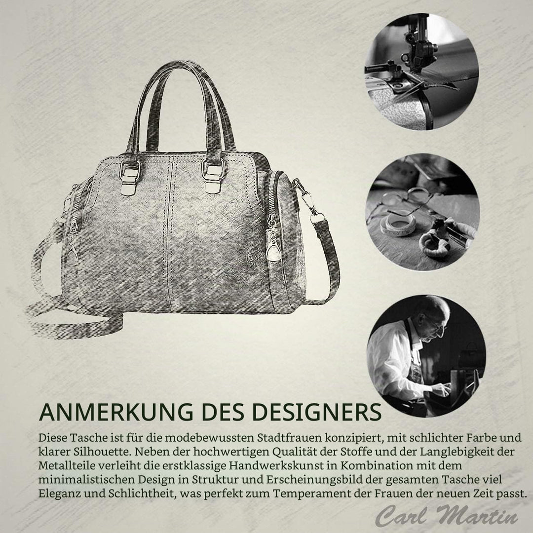 NICOLE&DORIS Damen Mode Taschen mit hohem Tragegriff Retro Handtaschen Schultertasche Umhängetasche