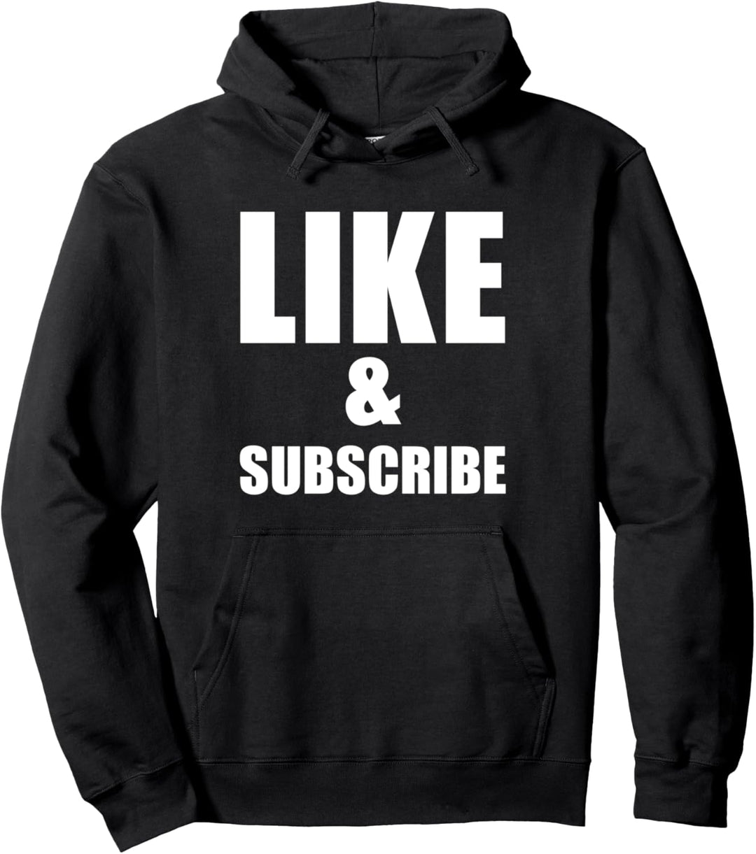 Like And Subscribe Meme Video Vlogger Social Media Tubers Pullover Hoodie