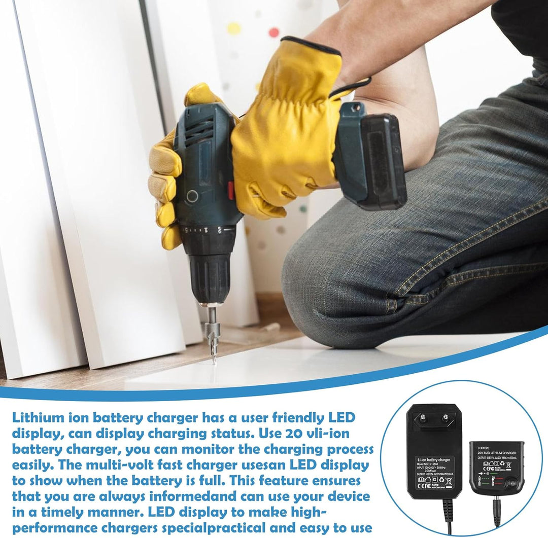 Ladegerät Kompatibel mit Black & Decker 10,8 V 14,4 V 18 V 20 V Serise, WIYETY Ladegerät für Black &