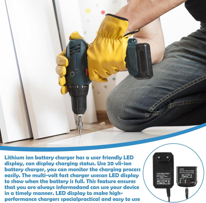 Ladegerät Kompatibel mit Black & Decker 10,8 V 14,4 V 18 V 20 V Serise, WIYETY Ladegerät für Black &