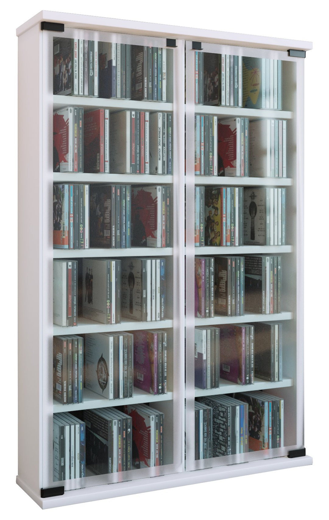 VCM Regal DVD CD Rack Medienregal Medienschrank Aufbewahrung Holzregal Standregal Schrank Möbel Blur