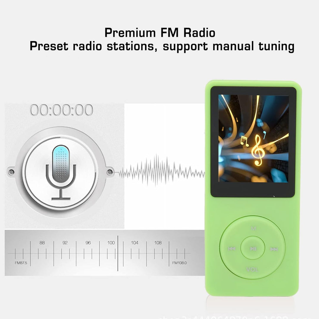 8 GB MP3 MP4 Player, Tragbarer Musik Player mit 1,8 Zoll TFT HD Bildschirm, Sportmusik Player mit Ko