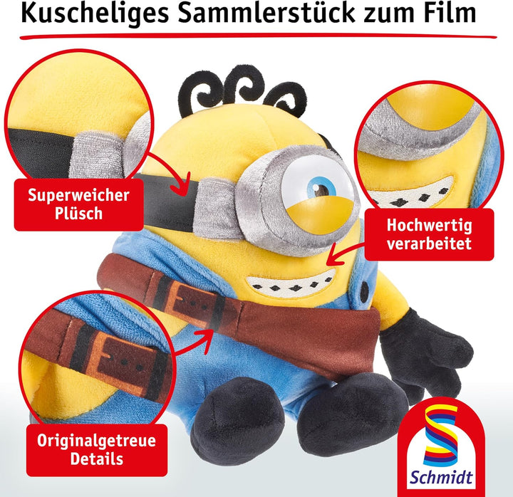 Schmidt Spiele 42876 Minions, James, 25 cm Plüschfigur, James