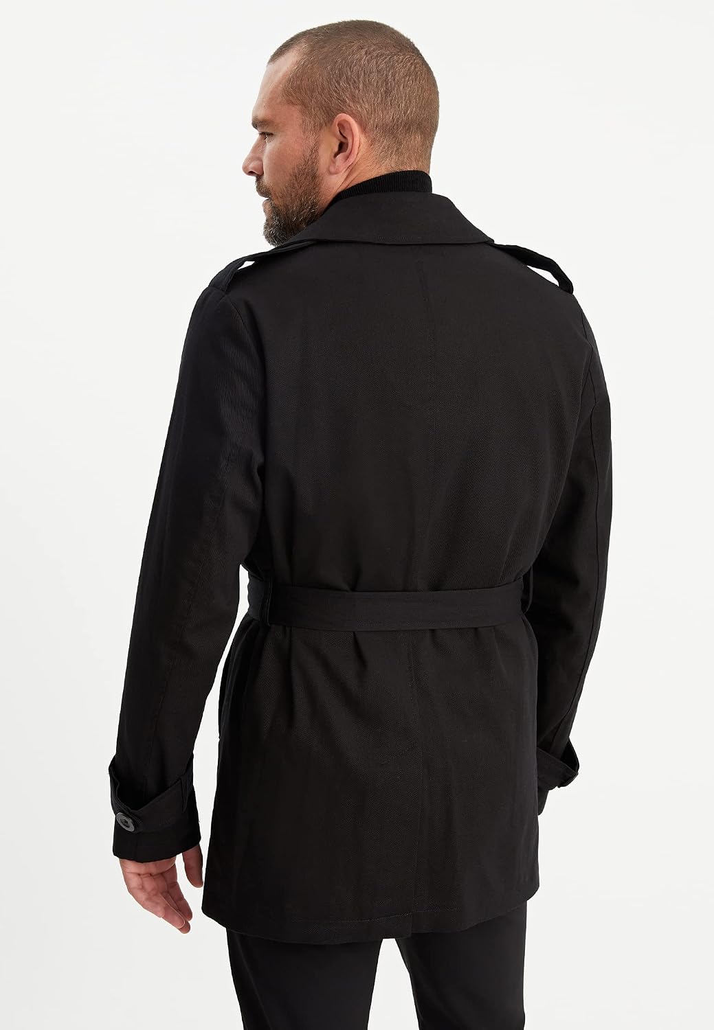 Leif Nelson Trenchcoat Herren kurze Jacke Kurzmantel Halbmantel Business Übergangsjacke Männer Lange