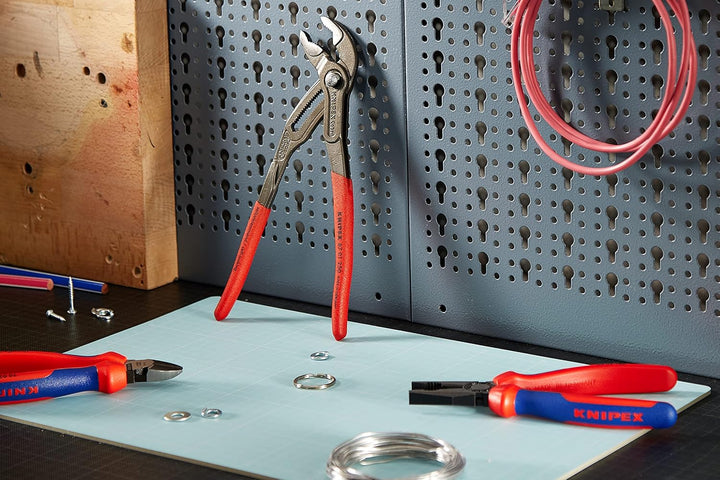 KNIPEX 00 20 09 V01 (SB-Karte/Blister) Paket, Mehrfarbig & 26 12 200 Flachrundzange mit Schneide – S