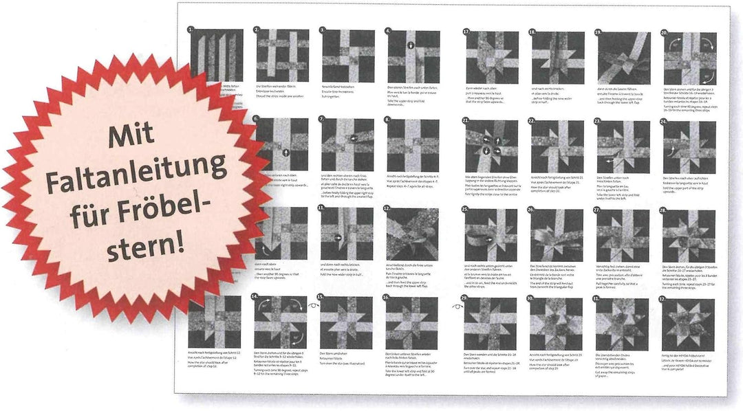 DAS Produkt Faltstreifen für Fröbelsterne, 3er-Set