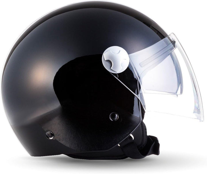 ARMOR HELMETS® AV-63 „Fun Matt Black“ · Jet-Helm · Motorrad-Helm Roller-Helm Scooter-Helm Moped Mofa