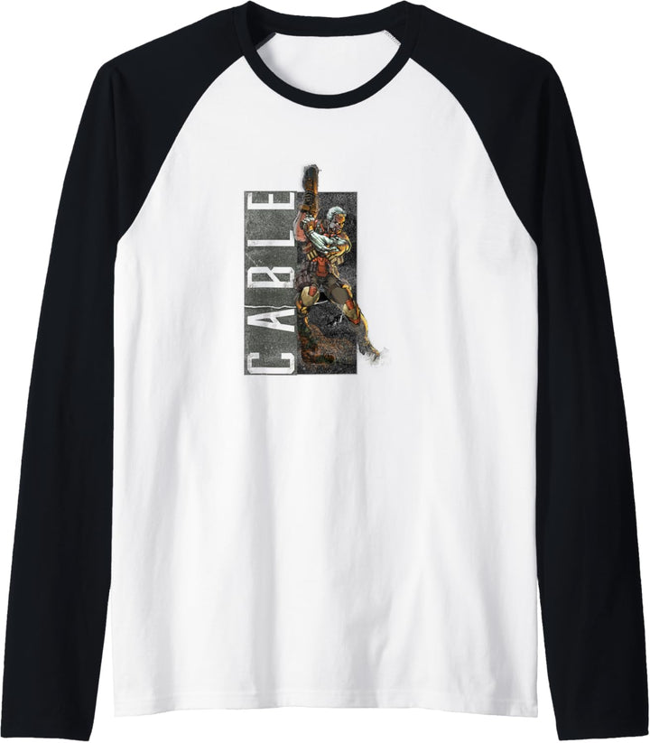 Marvel X-Men Cable Action Pose Vintage Raglan