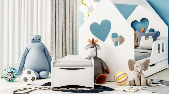 BDW Sitzbank mit Stauraum - Aufbewahrungsbox mit Deckel - für Kinderzimmer, Kindergarderobe - Schuhb