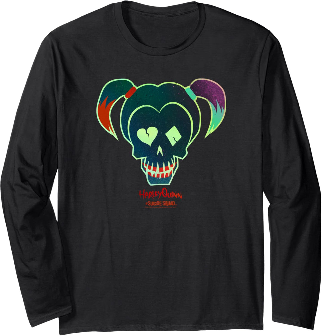 Suicide Squad Harley Quinn Skull Langarmshirt