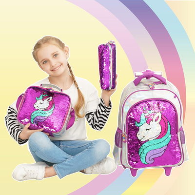 HTgroce Rucksack Schulrucksack Mädchen Meerjungfrau, Schulrucksack Mädchen Teenager Schultaschen,Ruc