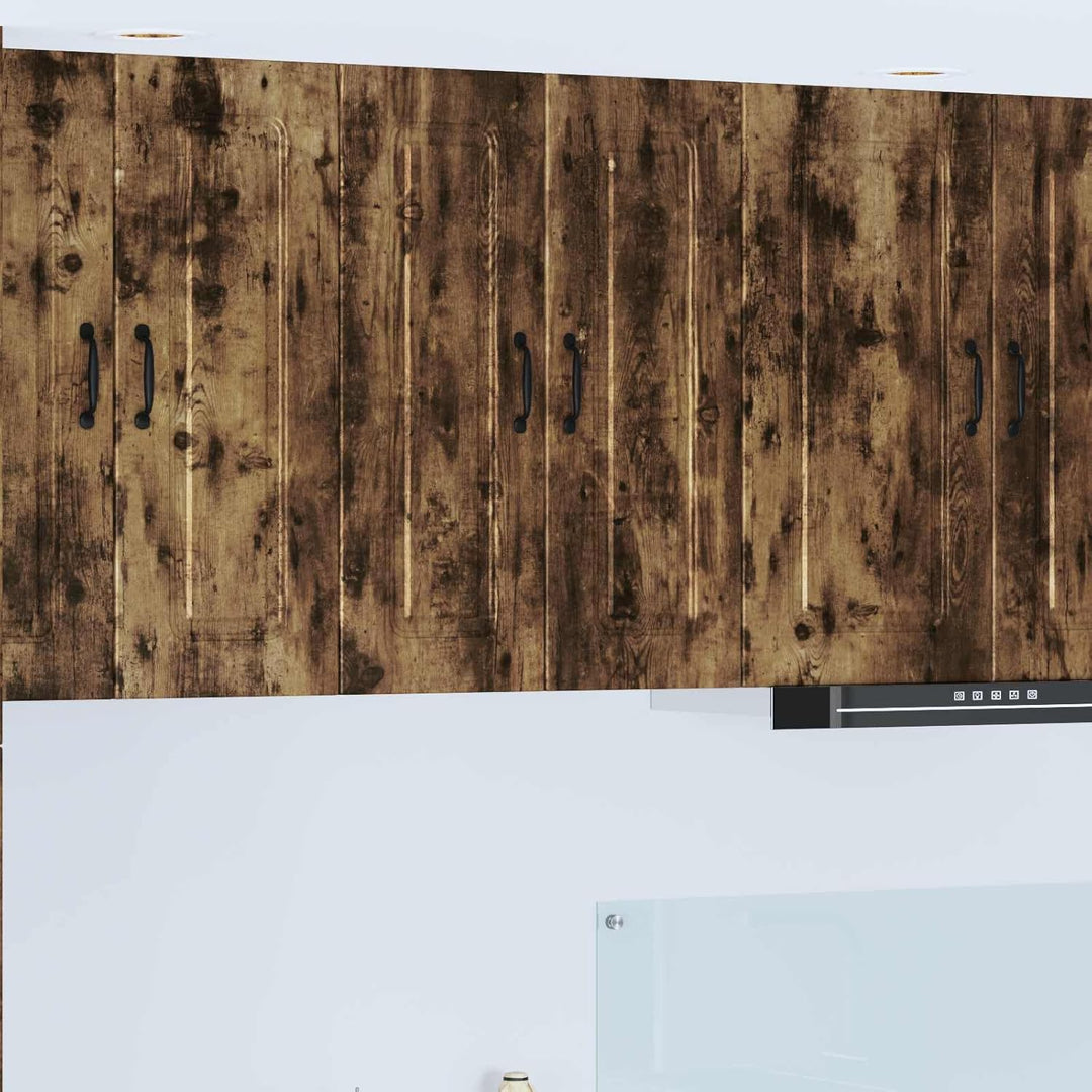 vidaXL Geschirrspülerfront Kalmar 2 pcs Geräucherte Eiche, Eleganter moderner Küchenregal, grosser S