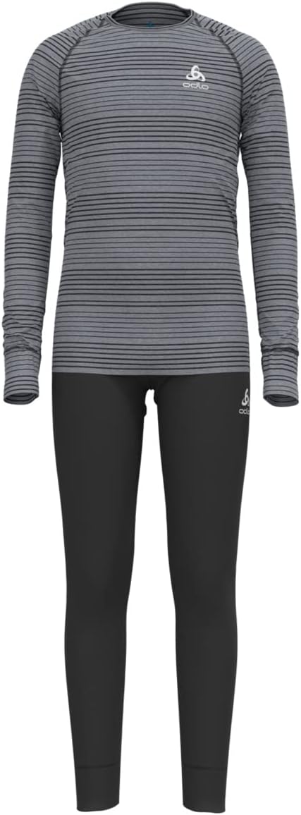 Odlo Kinder Active Warm Eco Unterwäsche Set 80 Black - Grey Melange, 80 Black - Grey Melange