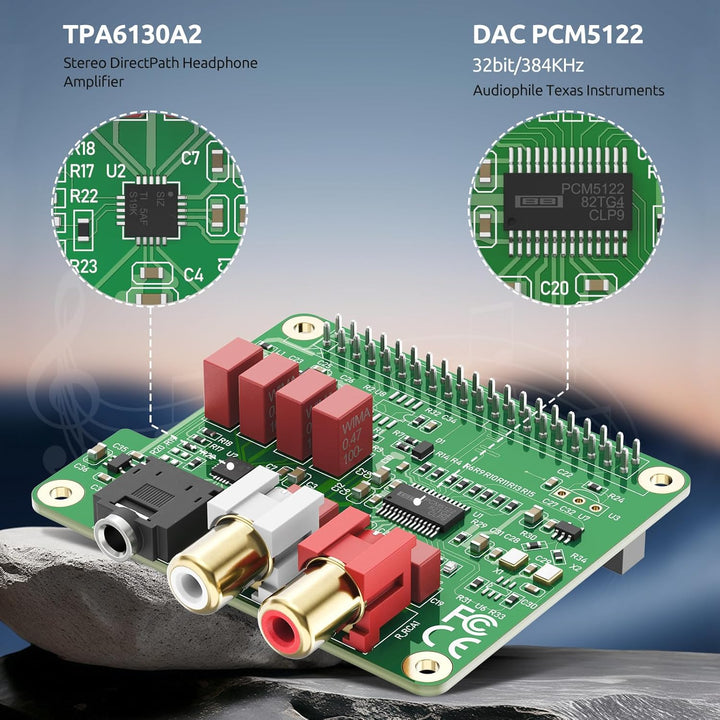 InnoMaker Raspberry Pi HiFi DAC HAT PCM5122 HiFi DAC Audio Card Expansion Board for Raspberry Pi 4 3