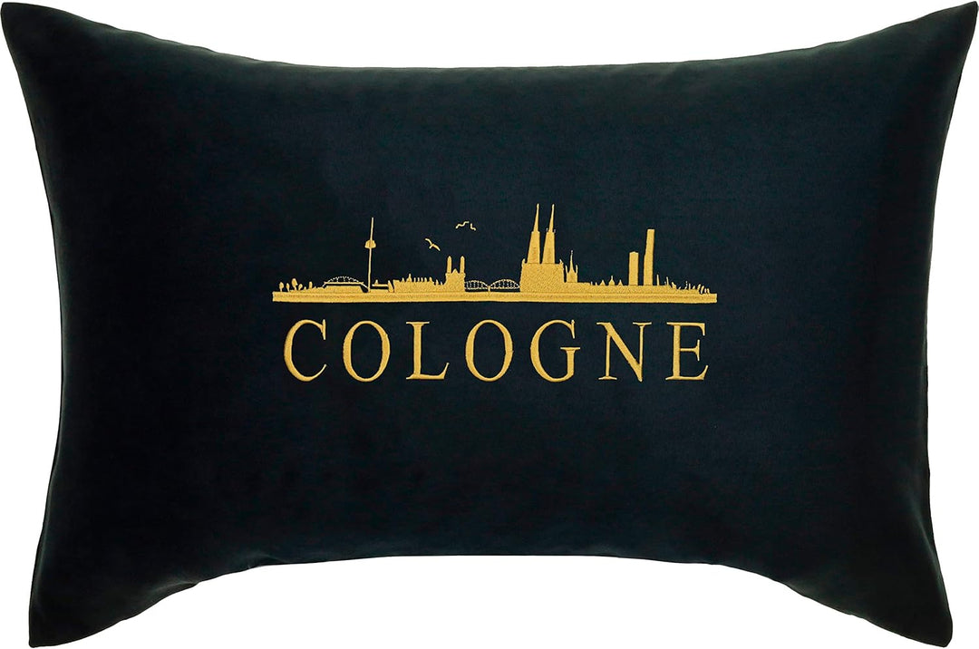 EXPRESS-STICKEREI KÖLN Kissen mit Füllung & Motiv Stadt/City Deutschland Geschenk Souvenir Wohnzimme