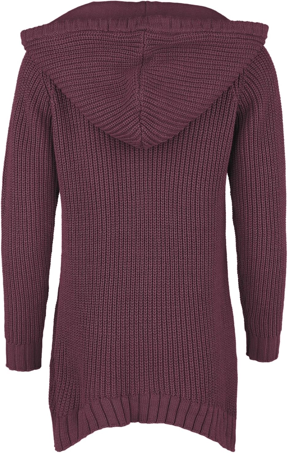 Black Premium by EMP Damen dunkelroter Strickpullover mit Kapuze und Schnürung M Bordeaux, M Bordeau