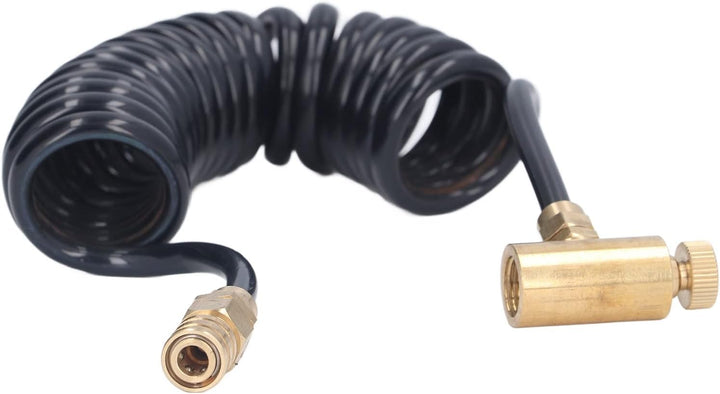 Airsoft Schlauch Set, 1,5M Flexibler Airsoft Schlauch + 5Stück Messing Adapter Set Air Gun Zubehör,