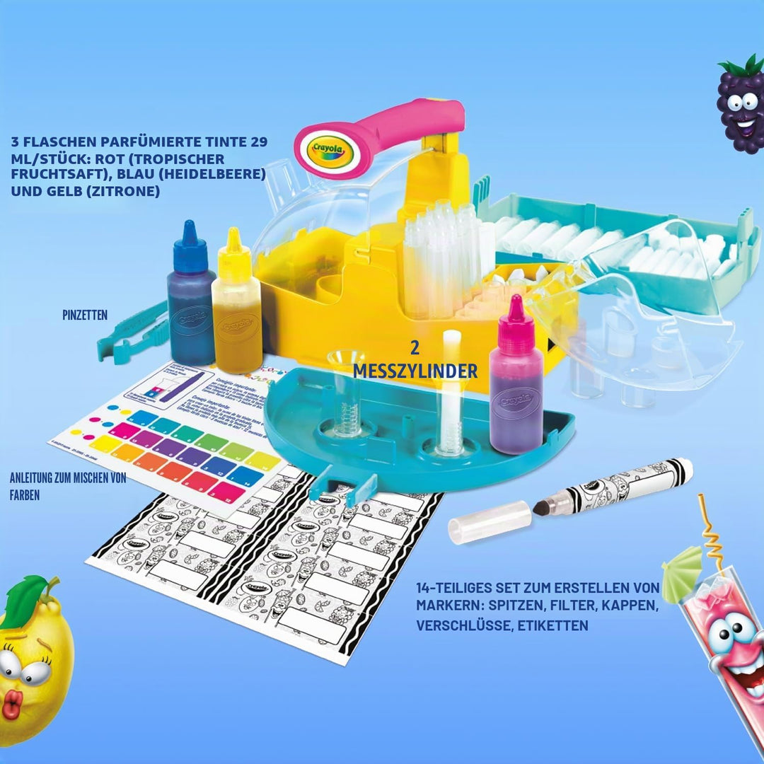CRAYOLA - Neon-Geruchsmarker-Labor, erstellen Sie Ihre eigenen parfümierten Marker mit Neonfarben, k