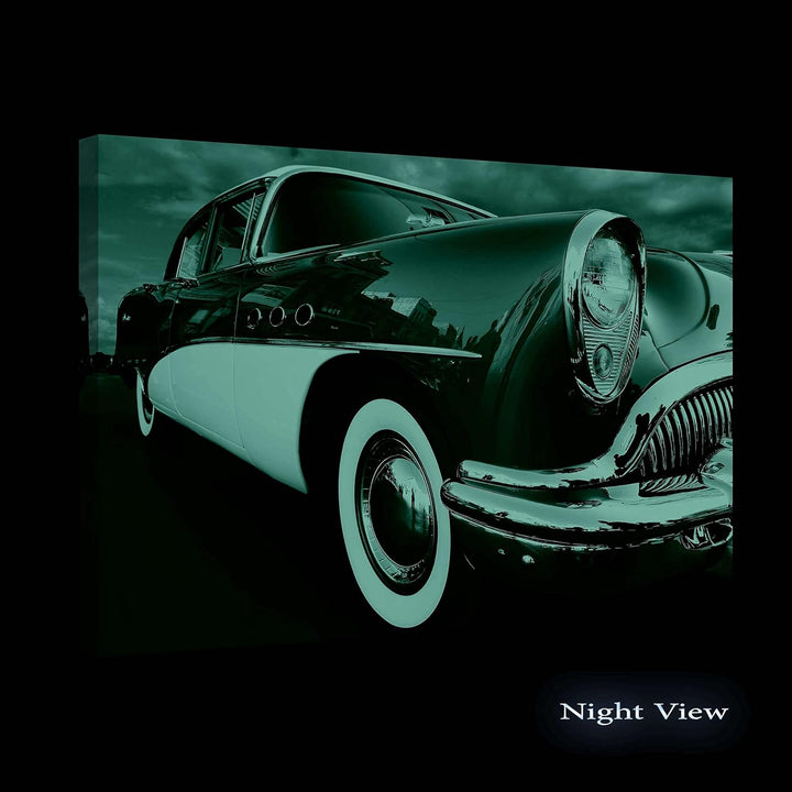 Startonight Bilder Das Retro-Auto Hängt, Leinwandbilder Moderne Kunst, Rot Wanddeko Kunstdrucke, Wan