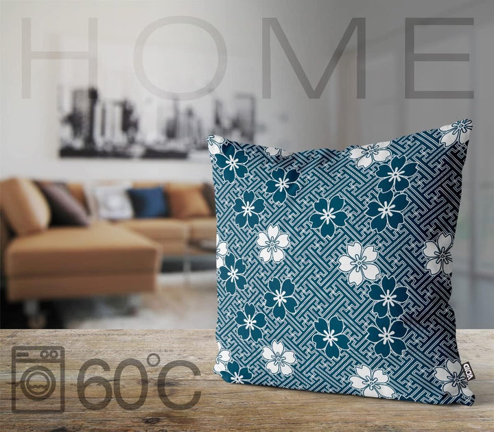 VOID Japan Blumen Muster Kissenbezug Kissenhülle Sofakissen Kissen Deko Outdoor-Kissen Dekokissen, K