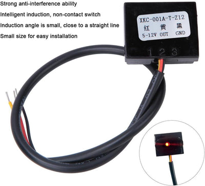 Infrarot Lichtschranke Sensor Schalter, Berührungslos Lichtschranke Optischer Näherungssensor 5-12V