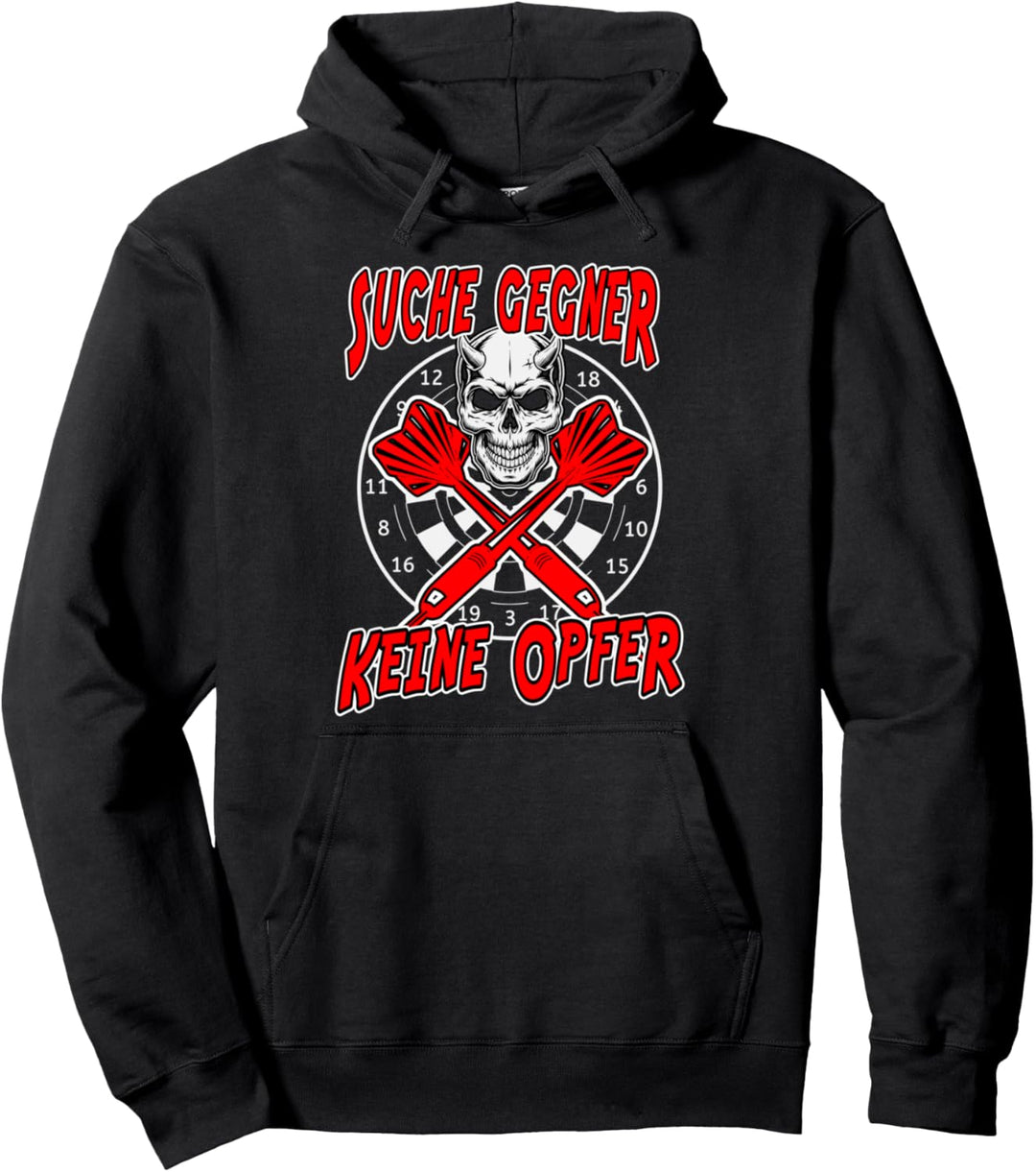Suche Gegner, keine Opfer! Für harte Männer, Dartspieler Pullover Hoodie