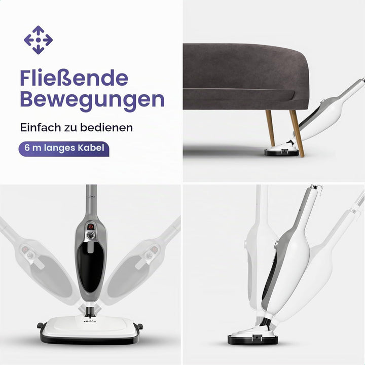 LUMAN 12 in 1 Dampfreiniger Ein Handdampfer V1 - Teppichreiniger - Fleckenreiniger - Mit anpassbarer