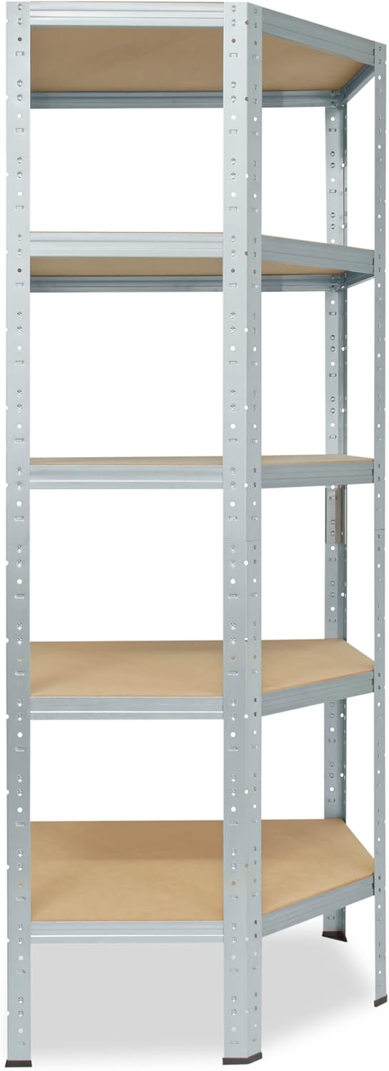 shelfplaza® 180x70x40cm Home Eckregal Schwerlast verzinkt/Metallregal Stehend 5 Böden je 175kg Tragk
