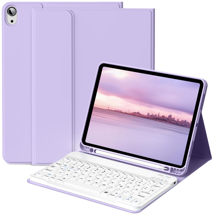 Hülle mit Tastatur für iPad A16 11.Generation 11 Zoll 2025, iPad 10. Generation 2022 10,9 Zoll, Blue