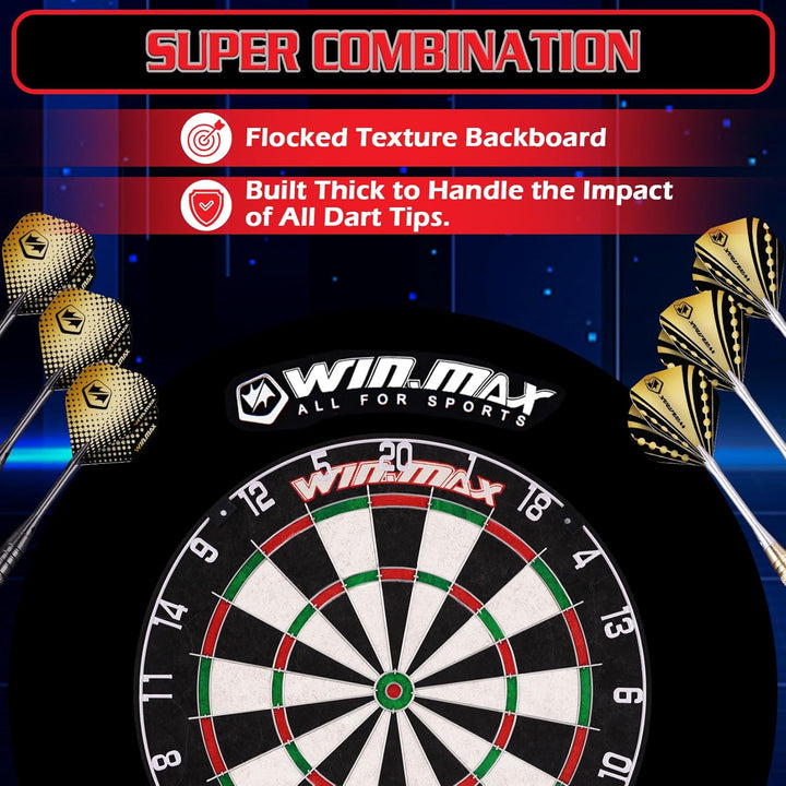 WIN.MAX Dartscheibe Kork Dartscheibe mit Pfeilen Offizielles Steeldartscheibe Dartscheibe Steeldart