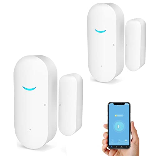 Tuya WiFi Door and Window Sensors, Smart Alarm with Free Notification App Control, Home Security Ala