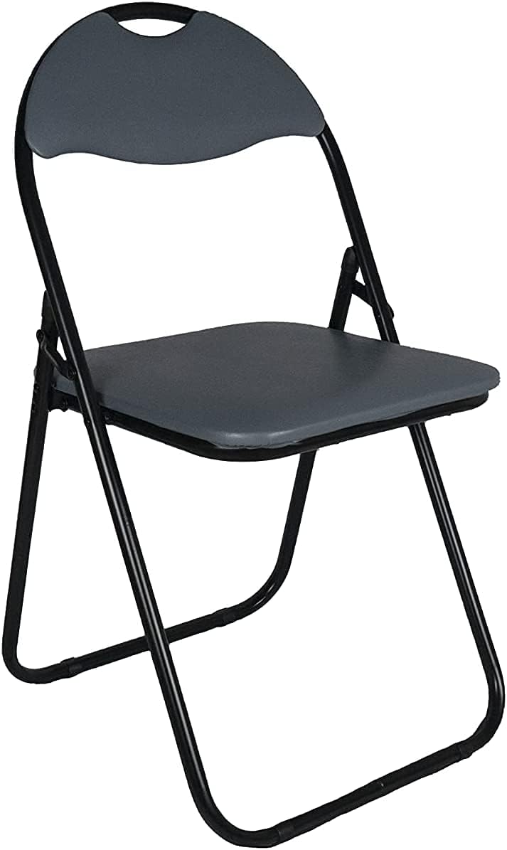 Hyfive Gartenstuhl, gepolstert, zusammenklappbar, 45 x 45 x 78 cm, Grau, 4 Stück