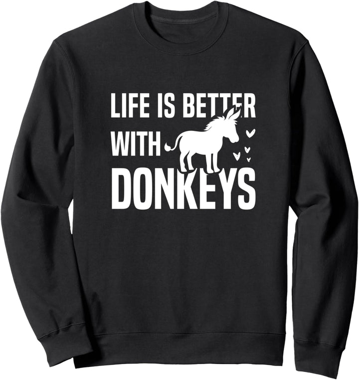 Leben mit Eseln Lustiges Maultier Bauernhof Tier Sweatshirt